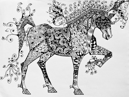 zentangle-circus-horse-jani-freimann